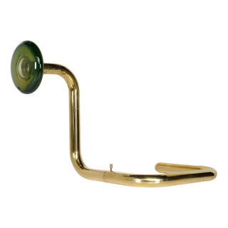 Sommerso Murano Glass and Brass Lamp, 1970s For Sale