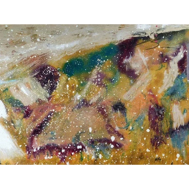 Impressionist Earl Biss "Autumn Storm on the Crazy Woman Mountain" Hand Signed Limited Edition Serigraph For Sale - Image 3 of 10