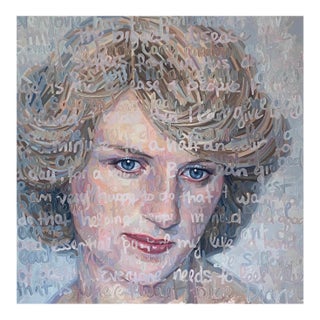 Christina Major Large Oil Painting Titled: The People’s Princess 2021 For Sale