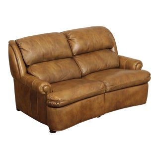 Early 21st Century Hancock & Moore Leather Reclining Loveseat Sofa For Sale