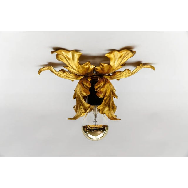 1960s Small Florentine Gilded Ceiling Lamp by Kögl, Germany, 1960s For Sale - Image 5 of 8