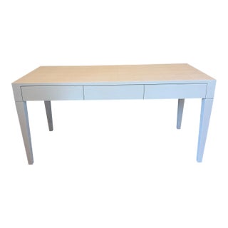 Made Goods Sorin 3 Drawer Desk (Pristine Faux Shagreen) For Sale