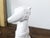 Mid-Century Modern Midcentury Italian White Porcelain Sculpture of a Calm, Sitting Greyhound For Sale - Image 3 of 12