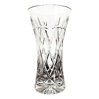 Late 20th Century Edinburgh Crystal Cut Vase, Scotland, 6 Inch For Sale