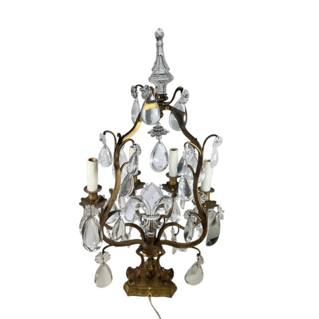 Late 19th Century French Rock Crystal Girandoles - A Pair For Sale - Image 10 of 12