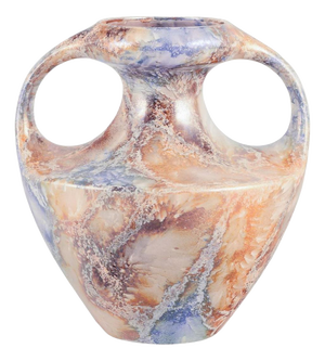 Art Deco Marmor Vase in Ceramic with Marble Decoration from Arabia, Finland, 1920s