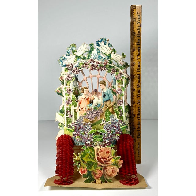 Victorian Pop-Up Valentine Card: 19th Century 3D Lithograph For Sale - Image 9 of 10