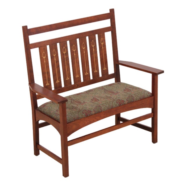 Stickley Harvey Ellis Cherry Mission Style Settee For Sale