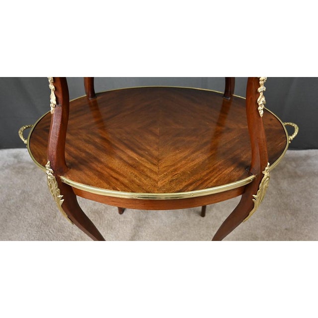 Louis XV Style Mahogany Veneer Tea Table, Early 20th Century For Sale - Image 9 of 18
