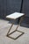 Late 20th Century Modern Chic Marble Top Brass Z Shaped Sofa End Side Table For Sale - Image 6 of 10