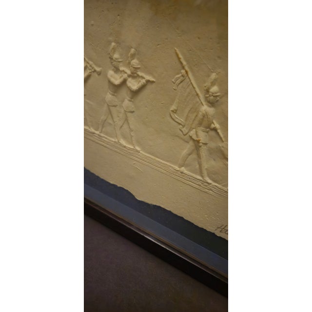 Signed William Haendel Cast Paper Relief Sculpture Art, 1981 For Sale - Image 9 of 17