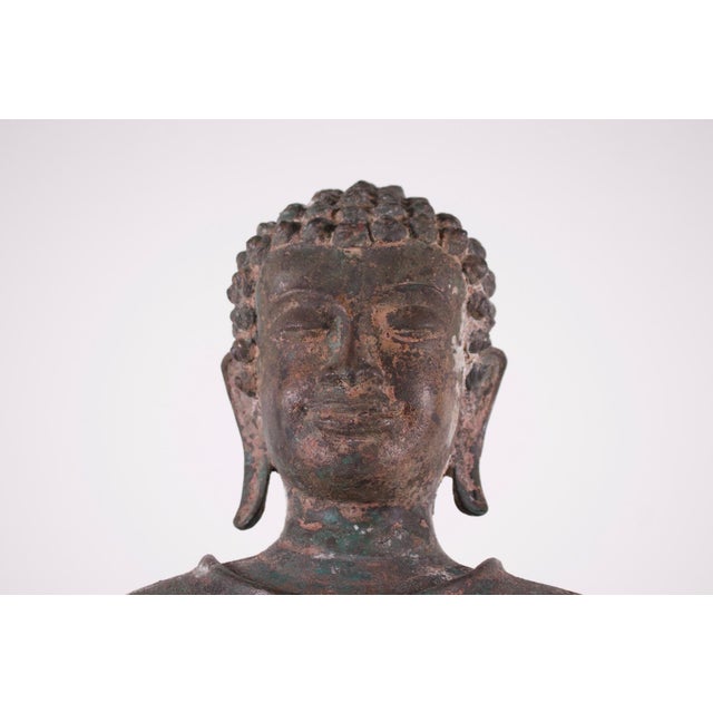 Môn Dvaravati Artist, Large Buddha, 1800s, Bronze For Sale - Image 3 of 15