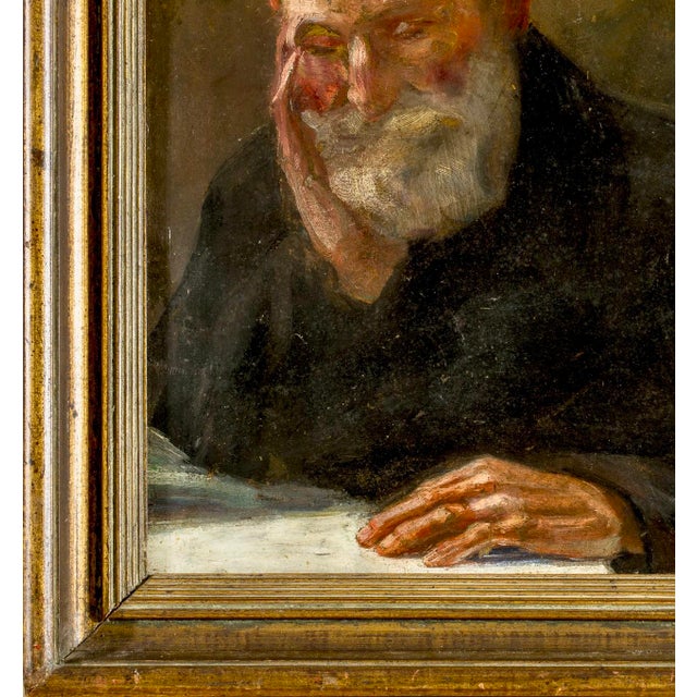 Portrait Composition, 1800s, Oil Painting on Panel, Framed For Sale - Image 8 of 14