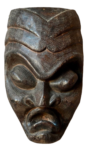 Primitive African Mask in Wood, 1960s