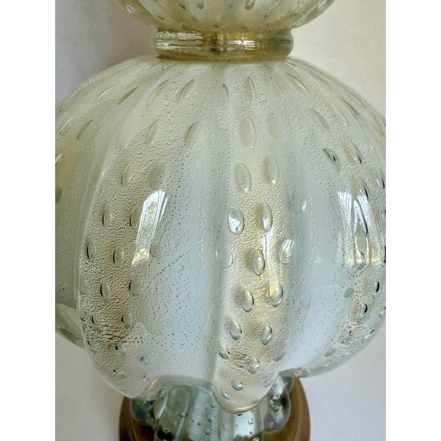 1940's Italian Venetian Murano Art Glass Table Lamp For Sale - Image 12 of 13