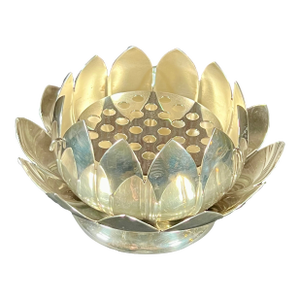 Vintage Silverplate Three Piece Lotus Flower Arrangement Bowl Vintage Reed and Barton