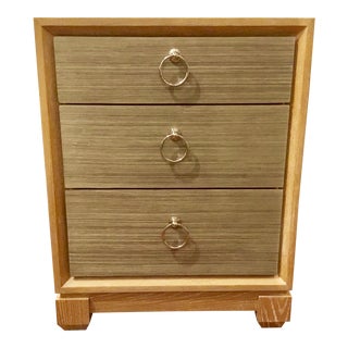 Bungalow 5 Co. Modern Grasscloth Calvin Side Table For Sale