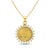 Metal Queen Elizabeth Isle of Man Gold Coin Necklace with Diamond Halo 16" For Sale - Image 7 of 7