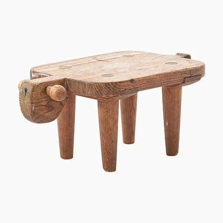 Prototype Stool in Pine Wood from Erik Höglund, Sweden, 1950s For Sale - Image 16 of 16