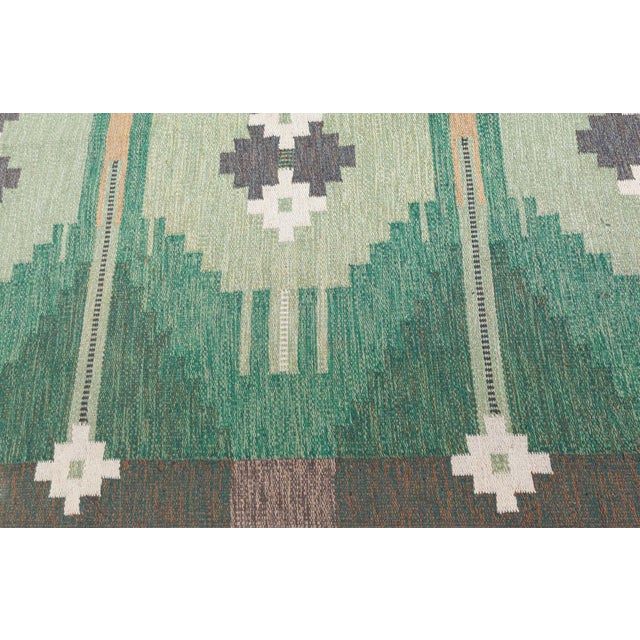 Doris Leslie Blau Vintage Swedish Flat Weave Rug by Ingegerd Silow For Sale In New York - Image 6 of 9