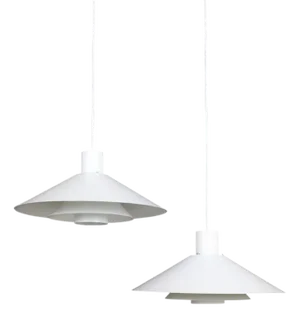 Danish Trapez Hanging Lamps by Christian Hvidt for Nordisk Solar Compagni, 1970s, Set of 2