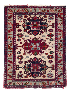 Hand-Knotted Kazak Style Rug, Turkey, 20th Century