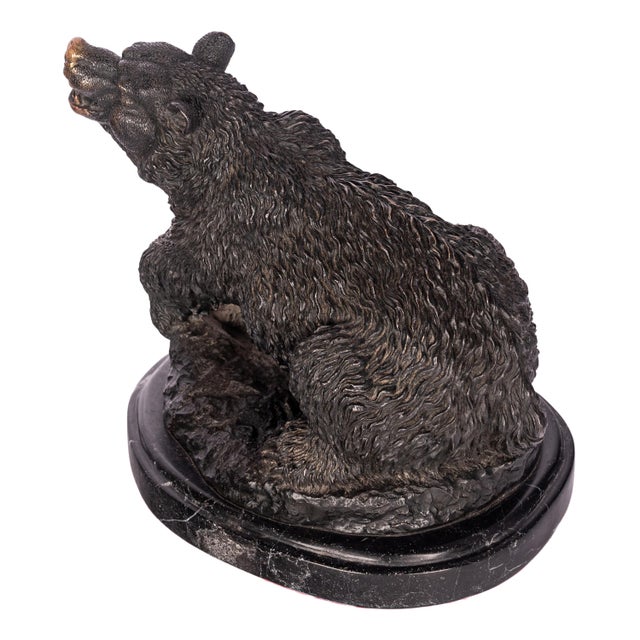 Antique 19th Century French Bonze Animalier Brown Bear Statue Sculpture Paris After Antoine-Louis Barye Circa 1870 For Sale - Image 9 of 12