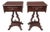 Pair Vander Ley Bros for Betty Lewis Rococo Revival Genuine Mahogany Side Tables, Circa 1920s For Sale