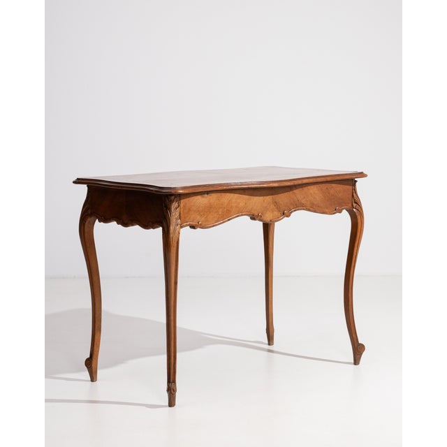 Brown Louis XV Side Table with Single Drawer in Original Patina, Rococo Style, France, 19th Century For Sale - Image 8 of 16