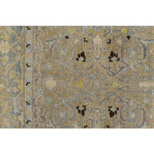 Antique Persian Tabriz Designed Wool Rug Floral in Muted Tones For Sale - Image 10 of 11