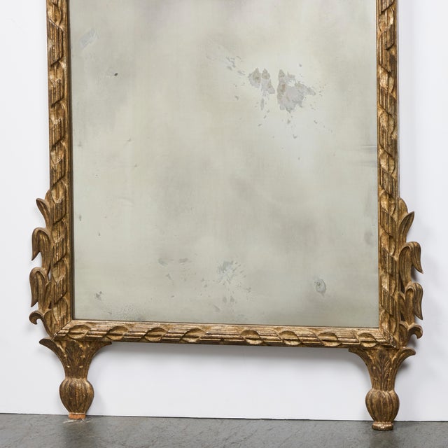 Mid 19th Century Antique Italian Gilt-Wood Mirror For Sale - Image 5 of 7