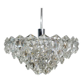 Kinkeldey Chandelier in Chrome with Glass, 1960s For Sale