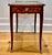 Antique French Louis XV Style Tulipwood Marquetry Writing Table or Side Table With Leather Top For Sale - Image 4 of 18