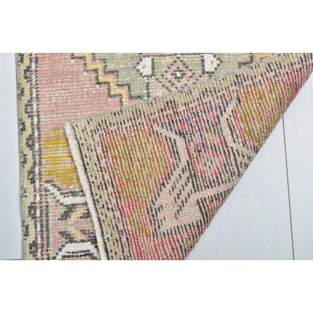 1960s 1960s Modern Traditional Turkish Entryway Rug For Sale - Image 5 of 6