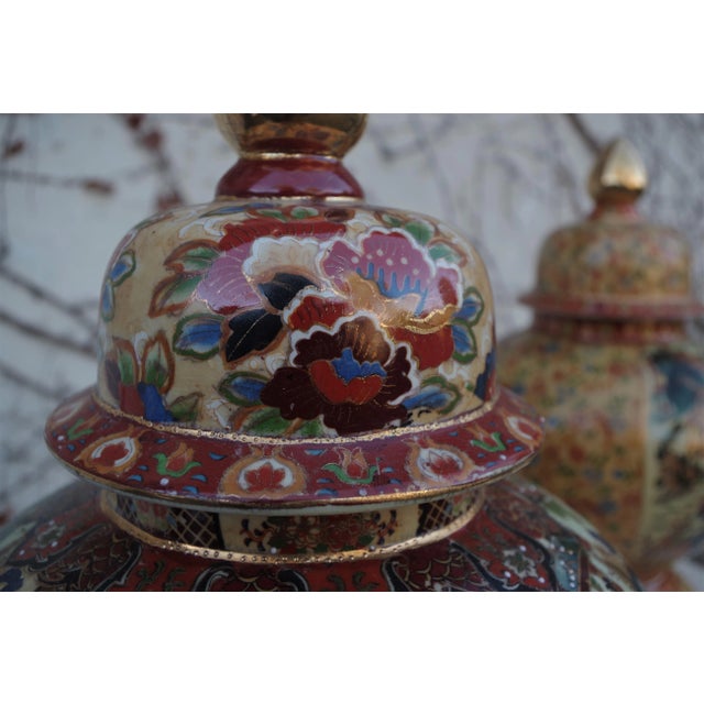 Chinese Hand-Painted Vases, 1960s, Set of 2 For Sale - Image 13 of 17