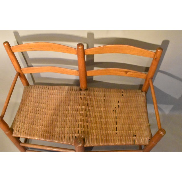 American Early 19th Century Ladderback Form Wagon Seat With Arms For Sale - Image 3 of 5