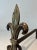 1940s Bronze and Wrought Iron Andirons With a Fleur-de-lys - a Pair For Sale - Image 11 of 12