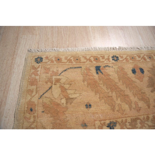 8x11 Peshawar Hand Knotted Wool Rug, Gold and Rust Oushak Design For Sale - Image 4 of 14