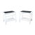 Pair of 1960s White Faux Bamboo End Table For Sale