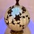 Metal 1950s Accurate Casting Hollywood Regency Cherub Lamp - 37" Manganese Glass & Victorian Fringe For Sale - Image 7 of 14