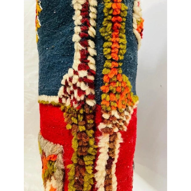 Blue Tribal Wool Vintage Kilim Cushion or Pillow, a Pair For Sale - Image 8 of 11