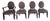 Rare Set of 4, Authenticated, Barbara Barry for Baker Furniture Oval X-Back Chairs For Sale