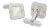 25129 - Baraka Mother of Pearl 18k Two Tone Gold Square Top Stud Cufflinks, 2 Pieces For Sale