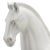 White Painted Composite Horse On Black Painted Composite Base Clean with a dry cloth