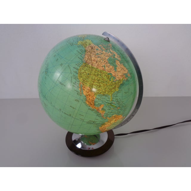 Vintage Illuminated Glass Globe by Paul Oestergaard for Columbus, 1960s For Sale - Image 6 of 18