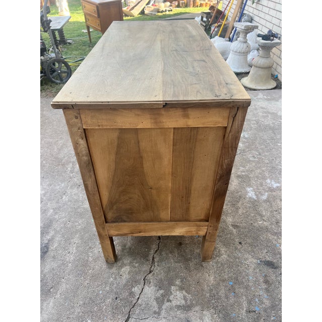French French 18th Century Louis XVI Bleached Solid Walnut Chest of Drawers For Sale - Image 3 of 12