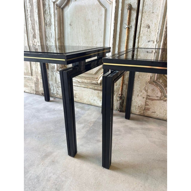 Black Side Tables by Pierre Vandel, 1980s, Set of 2 For Sale - Image 6 of 10