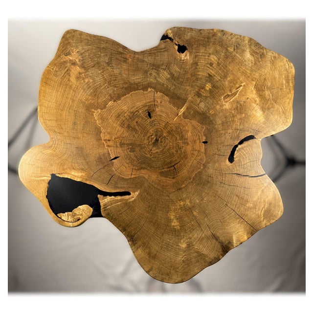 Contemporary Slanted Table No. 1 – Sculptural Spalted Maple Coffee Table For Sale - Image 3 of 9