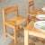 Incredible set of four elm and woven chairs by Maison Regain from France 1950's. Solid legs with beautiful curved wood...