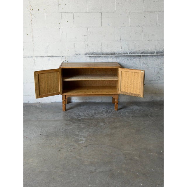 Henning Kjærnulf Oak Storage Cabinet With Parquet Doors Danish Mid-Century Modern 1960s For Sale - Image 11 of 11
